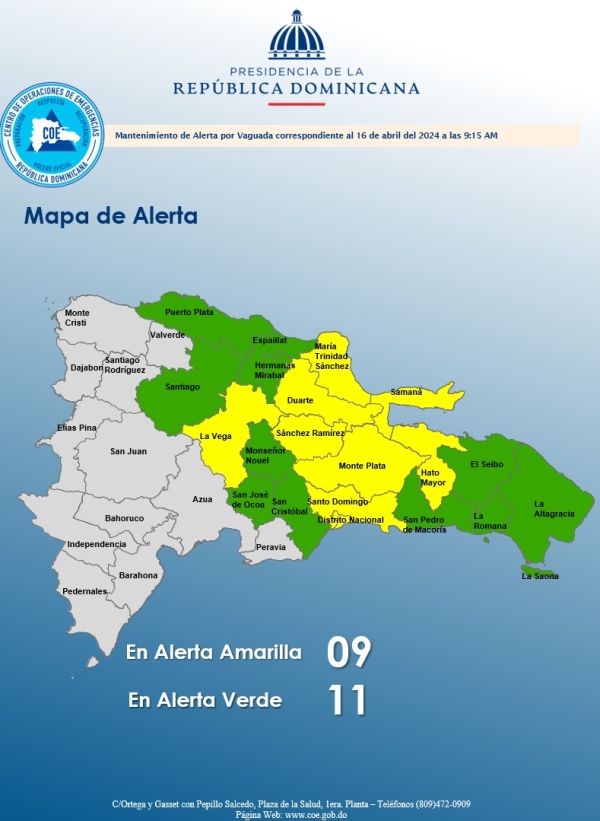 informe de situación No, 1  por Vaguada 16,4,2024