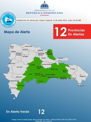 El COE aumenta a 12 las provincias en alerta Verde por posibles crecidas de r&iacute;os, arroyos y ca&ntilde;adas...