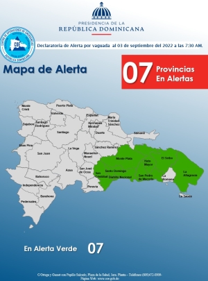 Emision  de alerta  por  Vaguada 03,09,2022, 8,am