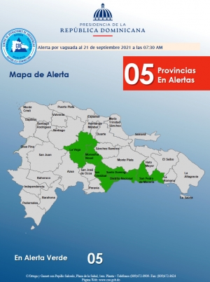 EMISI&Oacute;N DE ALERTA (21 de septiembre, 2021, 7:30 AM)