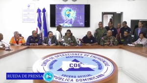 Rueda de Prensa Actualizaci&oacute;n Tormenta Tropical Dorian