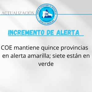 AMPLIACI&Oacute;N DE ALERTA  19 de abril, 2022  11:00 pm