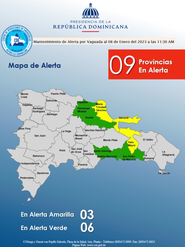 AMPIACION Y Mantenimiento de alerta por Vaguada ,08,01, 2023, 11am