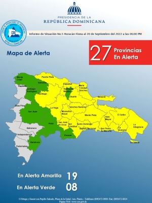 PRELIMINAR Informe de Situaci&oacute;n No. 05 Hurac&aacute;n Fiona 6: 00 pm