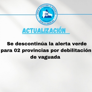 DESCONTINUACION DE ALERTA  (09 de febrero, 2022 11:30 am)