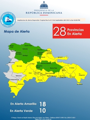 AMPLIACI&Oacute;N DE ALERTA Depresi&oacute;n Tropical No. 9