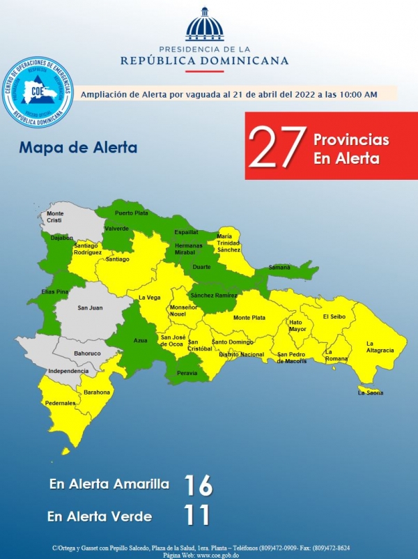 Informe de Situación No. 08 Vaguada  21 de abril, 2022 10: 00 am