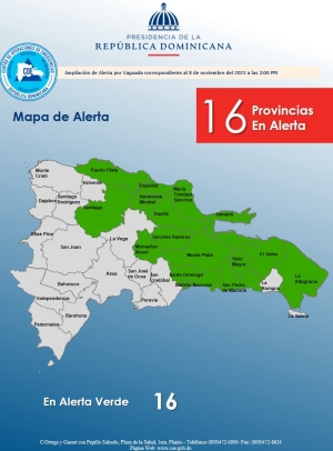 AMPLIACION DE ALERTA HORA: 2:00 pm 8 de noviembre, 2023