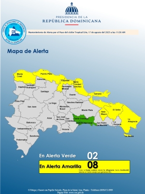 MANTENIMIENTO DE ALERTA HORA: 11:30 am Santo Domingo, D. N. 17 agosto del 2025