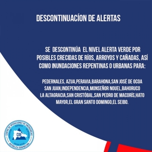 Descontinuaci&oacute;n de alertas