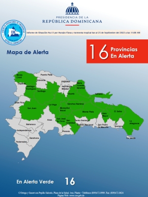 PRELIMINAR Informe de Situaci&oacute;n No. 13 Hurac&aacute;n Fiona y Tormenta tropical IAN